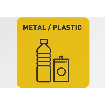 Ulsonix Mülleimer Mülleimer Abfalleimer Küche Mülltrenner Deckel Bio Label 60 Liter