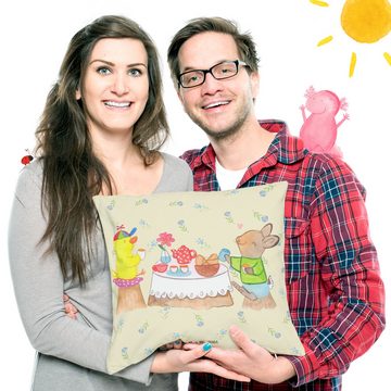 Mr. & Mrs. Panda Dekokissen Ostern Frühstück - Blumig - Geschenk, Motivkissen, Ostergeschenke, O, Einzigartige Designs