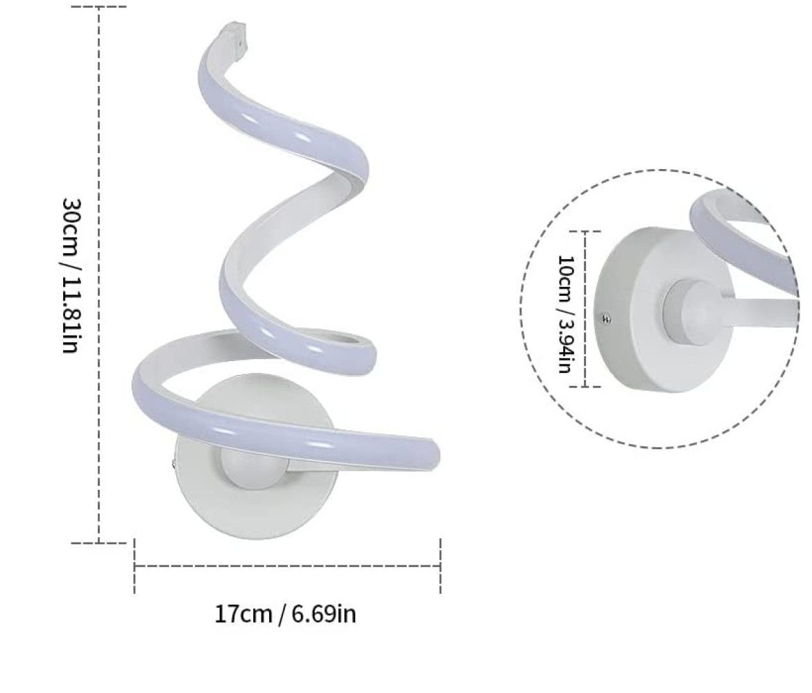 Goeco Wandleuchte LED Wandlampe Aluminium Schlangenform, günstig online kaufen