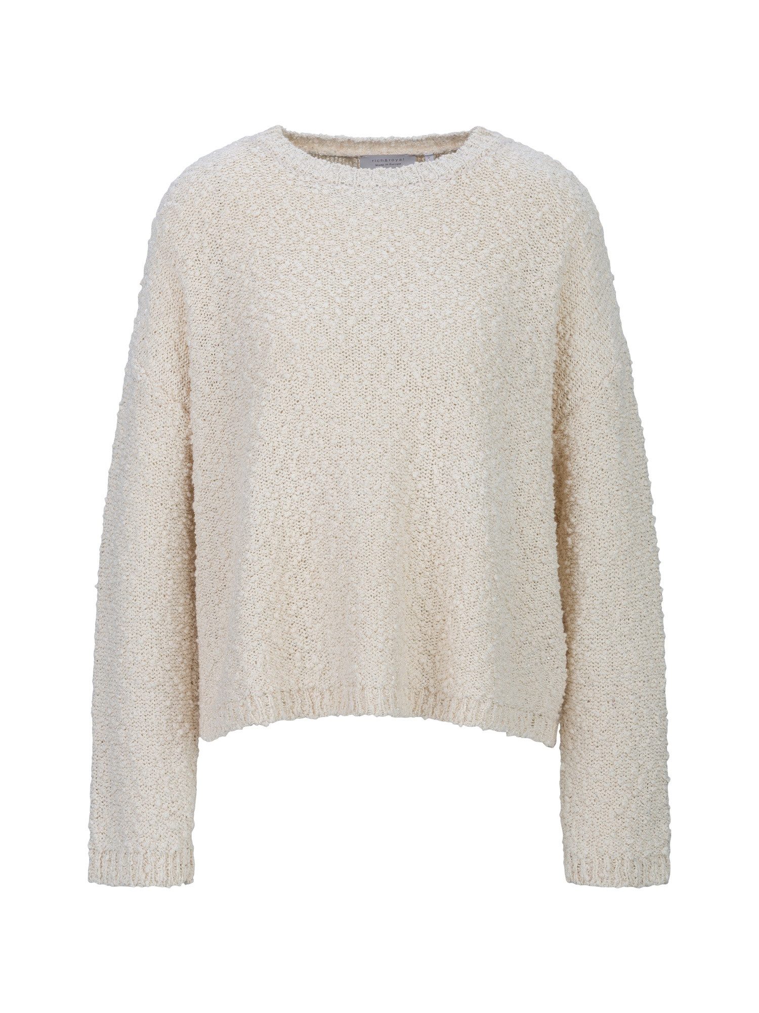 RICHROYAL Strickpullover Slub Jam Crew Neck