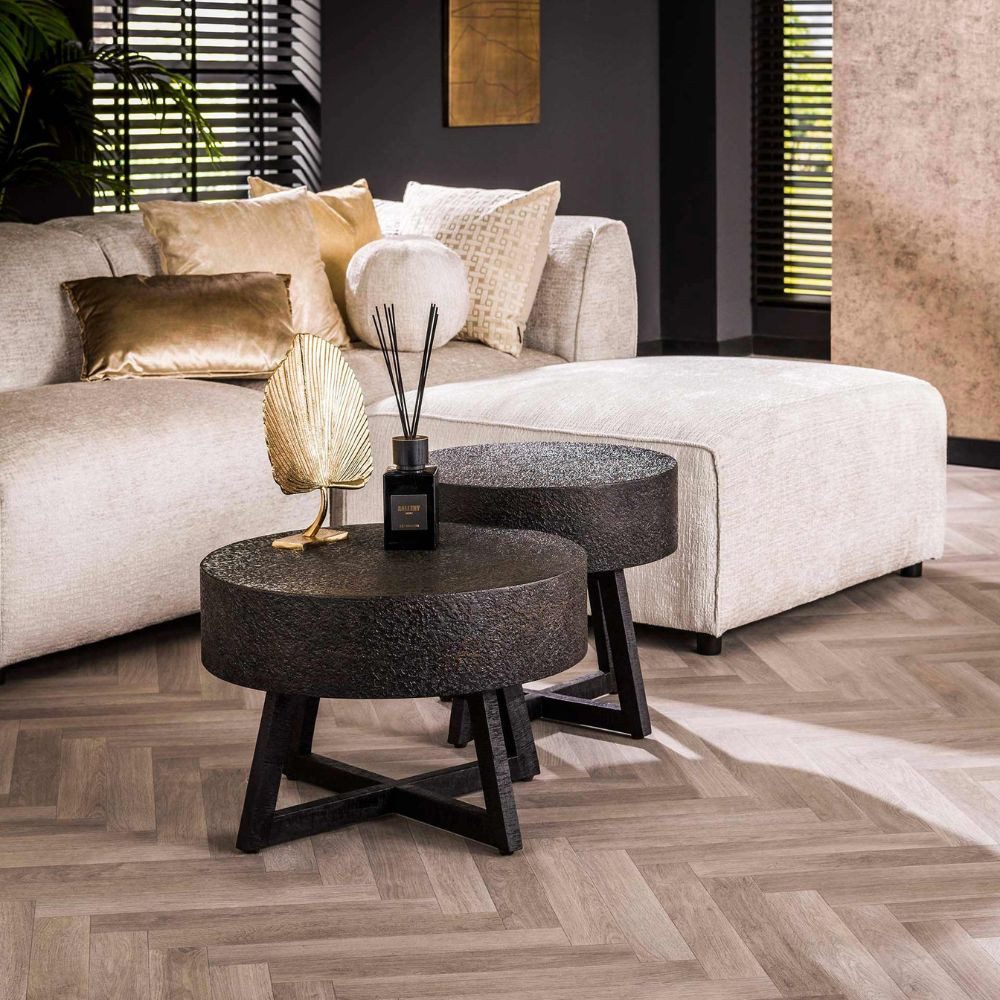 RINGO-Living Couchtisch RINGO-Living Couchtisch Iven in schwarzer Metall Optik