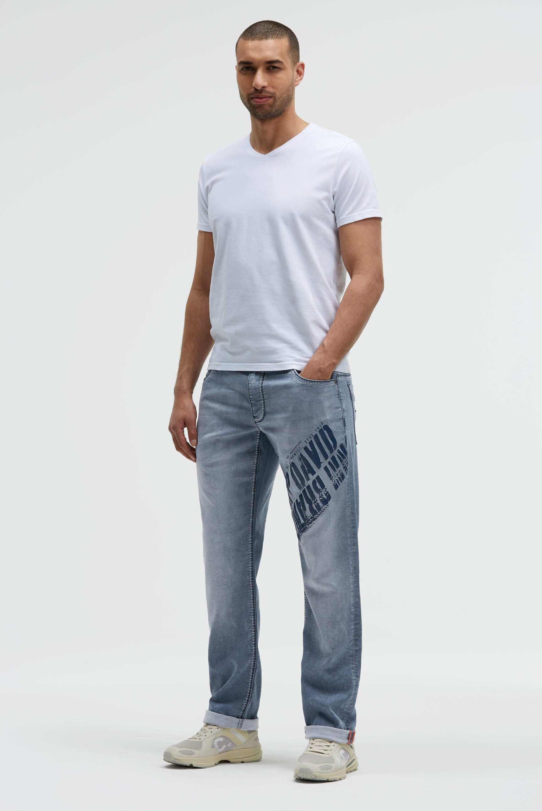 CAMP DAVID Comfort-fit-Jeans aus Sweatmaterial
