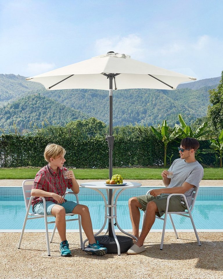 Thumbnail - SONGMICS Sonnenschirm, UPF 50+, mit Kurbel, beidseitig um 30° knickbar, ∅200cm, ohne Ständer