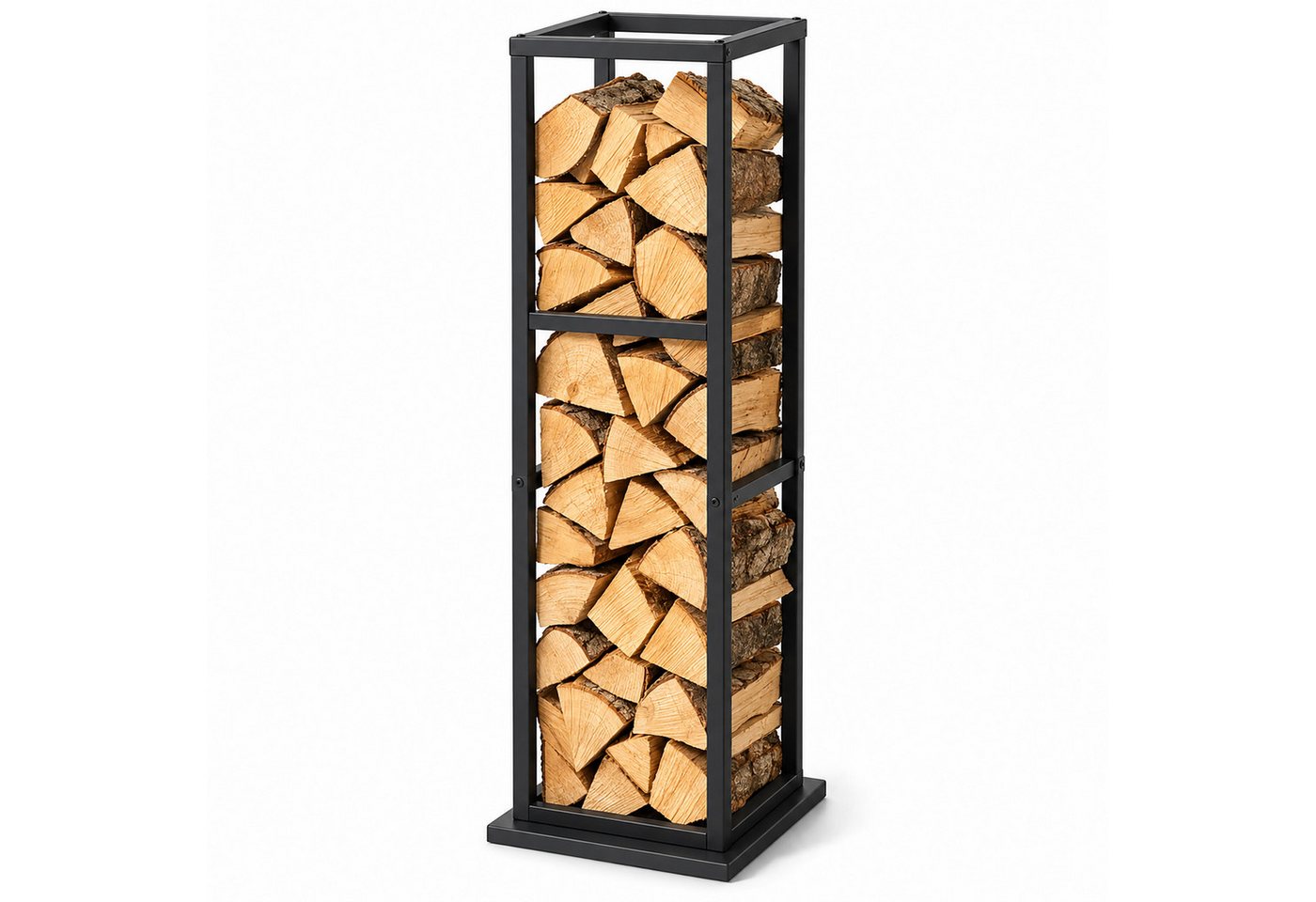 relaxdays Kaminholzregal Hohes Kaminholzregal aus Metall, BxTxH:35x35x120 cm, (1-St)
