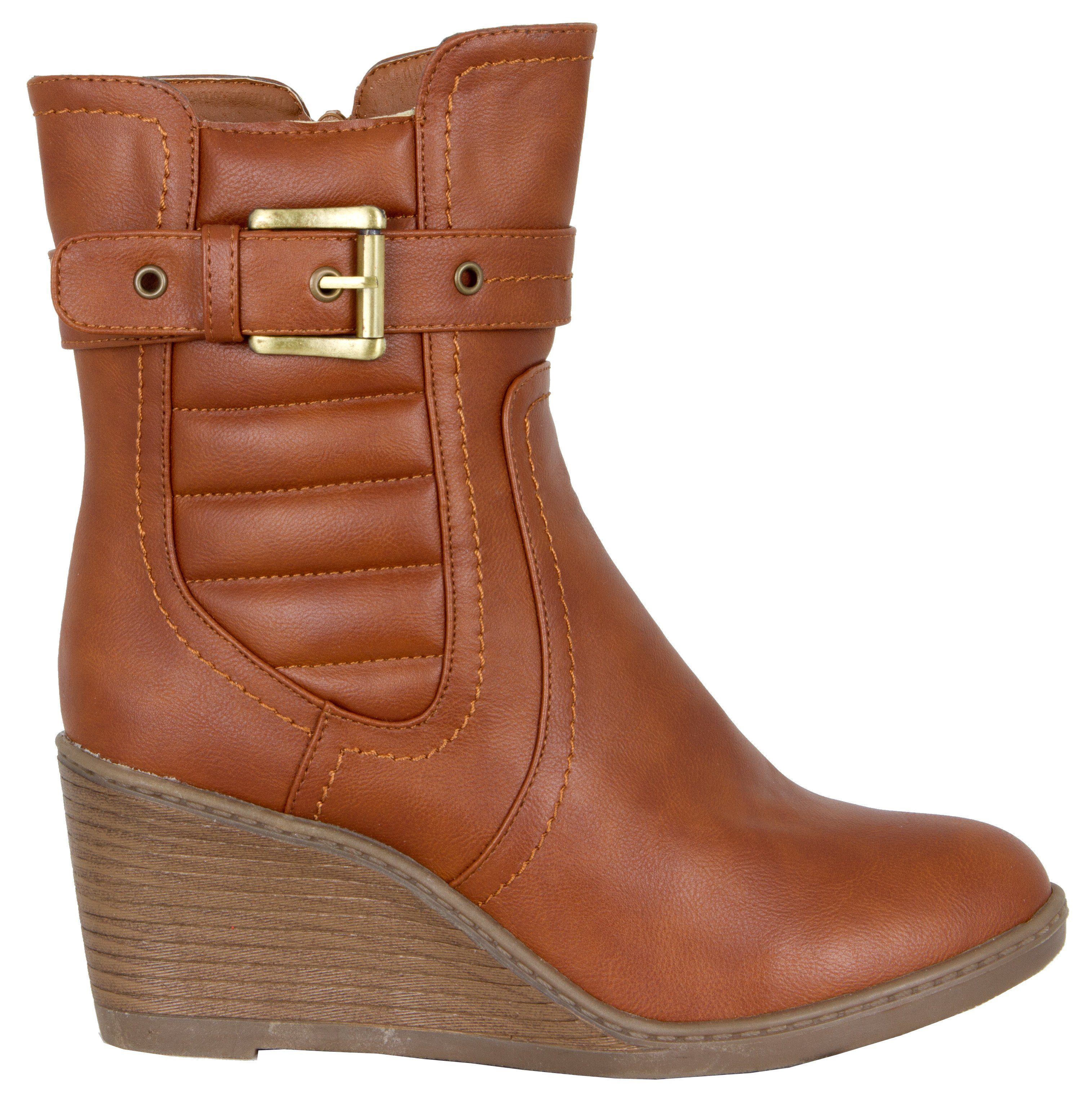 LOVENESS Damen Stiefel Winterstiefelette LN02 Winterstiefel Stiefelette Win günstig online kaufen