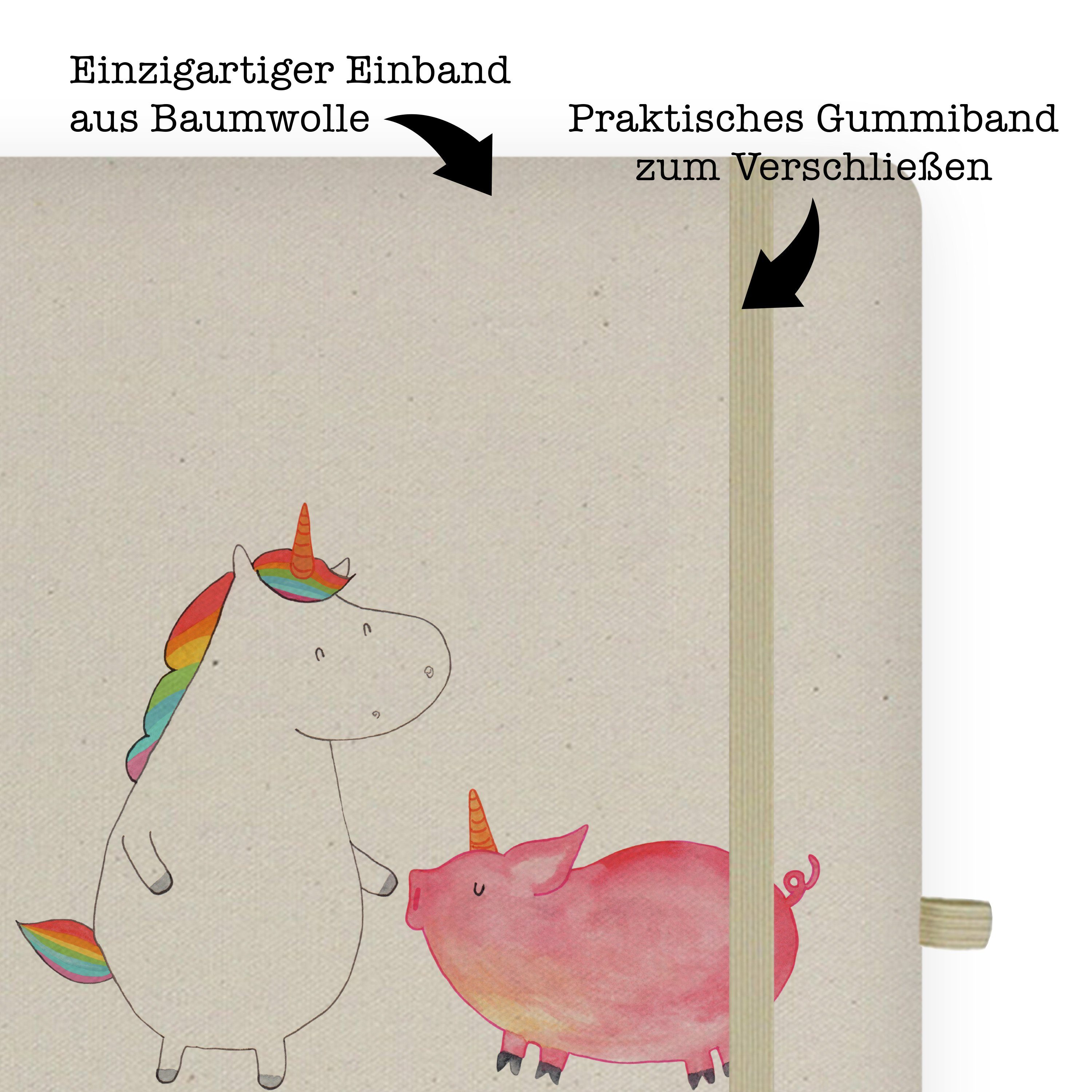 Mr. & Mrs. Panda + Notizhef - Mr. Mrs. Schweinchen, Panda & Geschenk, Einhorn - Schweinhorn Transparent Notizbuch