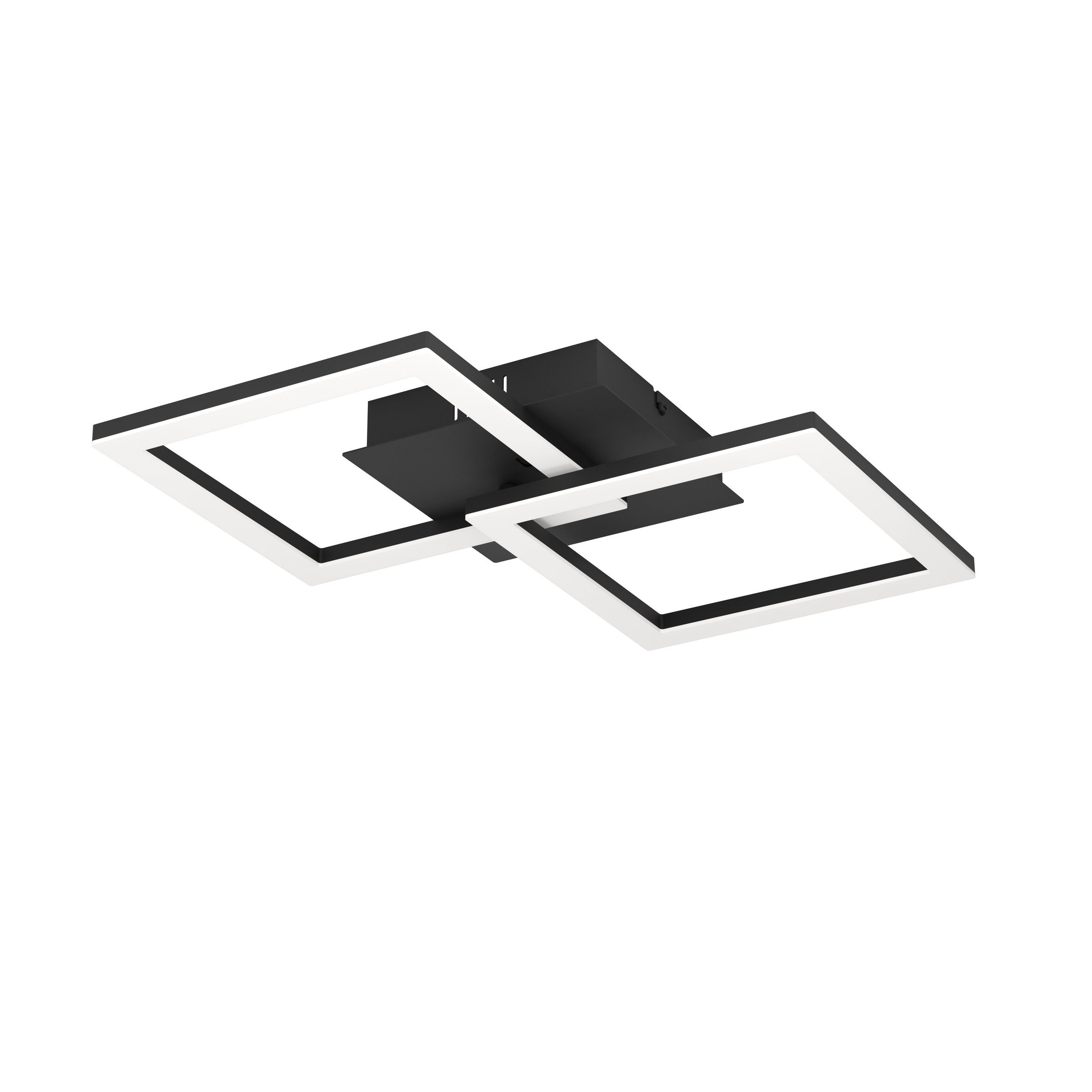 EGLO LED Deckenleuchte Rgbic, Leuchtmittel inklusive, LED-Deckenleuchte RGB/dimmbar Schwarz 2100lm 3000K - RGBIC