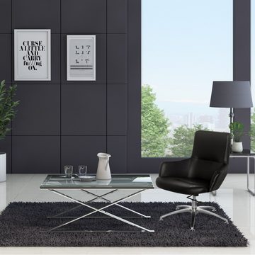 hjh OFFICE Loungesessel Loungesessel SHAKE 300 Kunstleder mit Armlehnen, Sessel mit Sitzhöhenverstellung