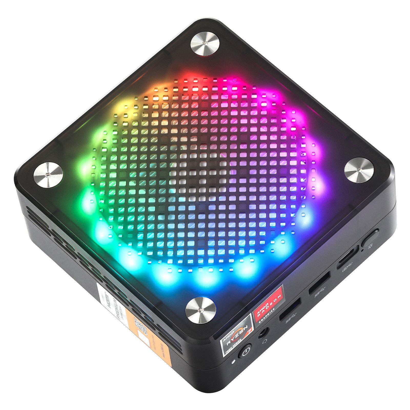 AWOW Gaming Mini PC AMD Ryzen 7 7840HS(8C/16T), 32GB DDR5 1TB M.2 SSD Mini-PC (AMD Ryzen 7 7840HS, AMD Radeon 780M, 32 GB RAM, 1024 GB SSD, Lüfter, DDR5Dual LANWindows 11 Pro)