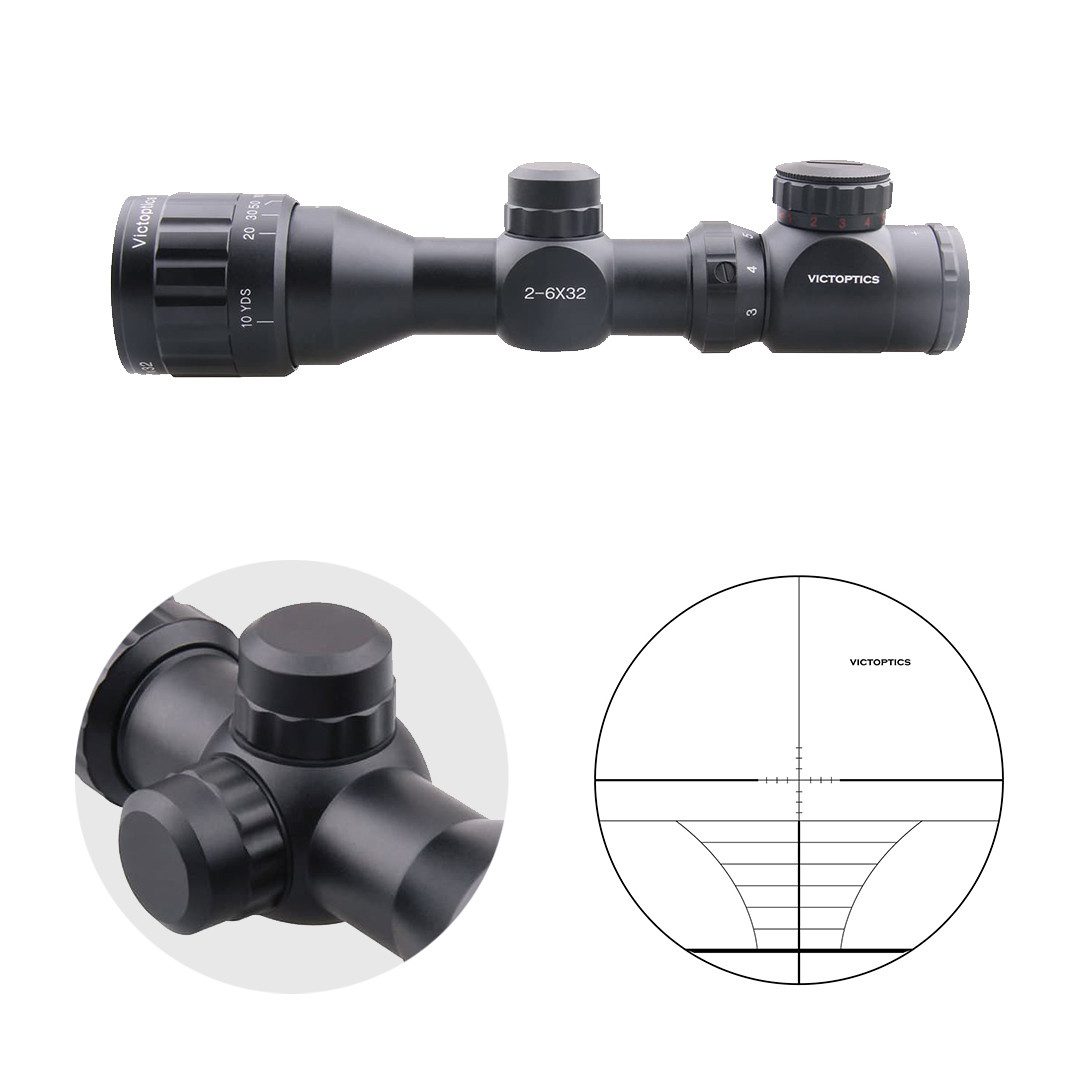 Vector Optics Victoptics OPSL09 A3 2-6x32 Zielfernrohr (Ideal für Jagd, Sport und Airsoft)