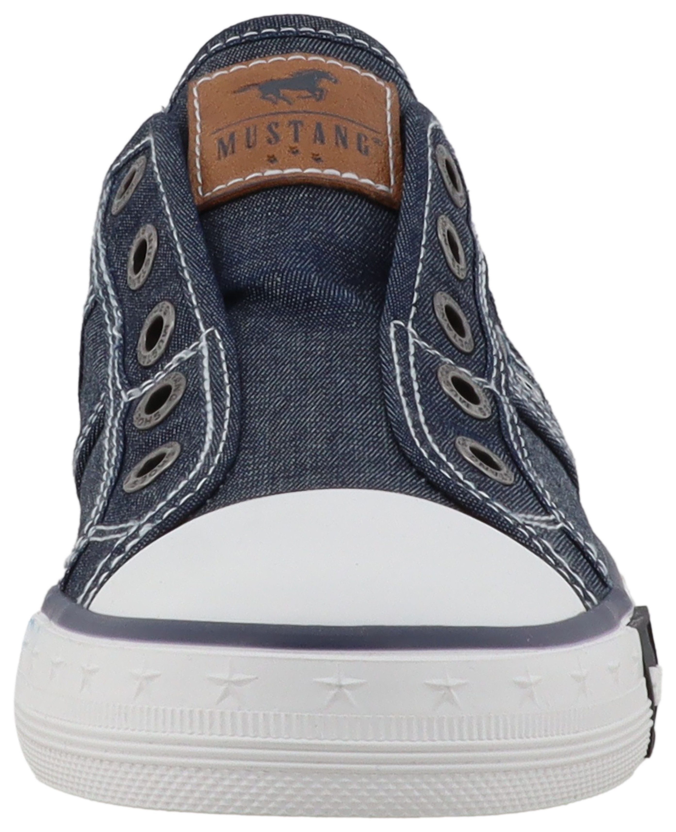 Mustang Shoes Gaspare Slip-On Sneaker Freizeitschuh, Slipper, Halbschuh mit Kontrastnähten