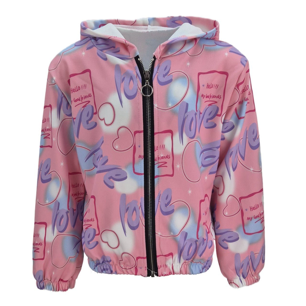 Blouson Sommerjacke Blouson Mädchen Jacke mit Kapuze MH888e