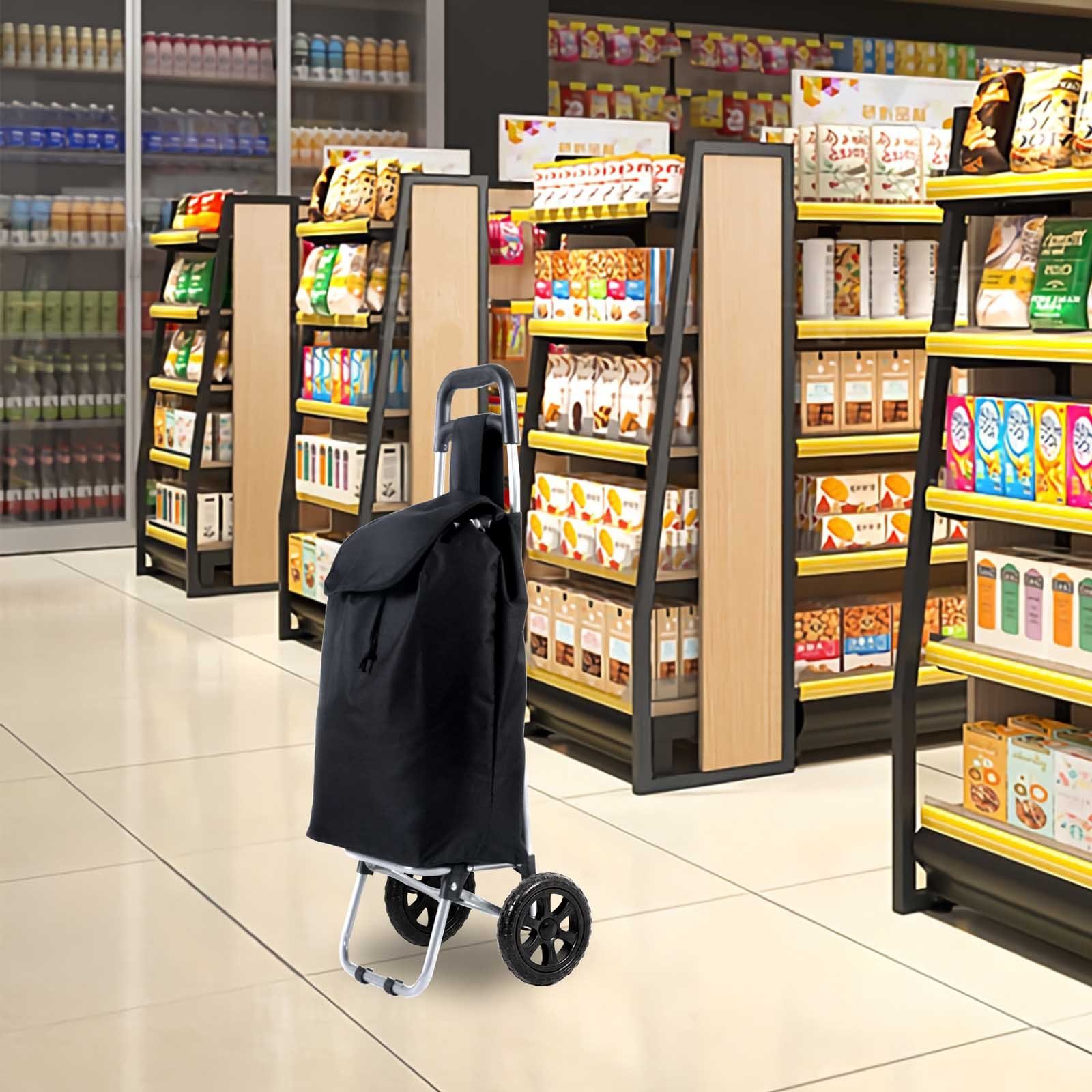 HAC24 Einkaufstrolley Faltbarer Einkaufs Trolley, Max. Tragkraft: 40 kg, Tasche abnehmbar