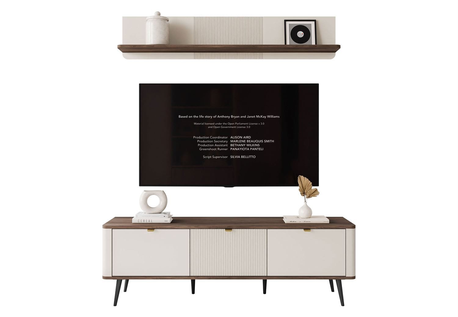 Lookway TV-Schrank AUTUMN 3D mit hängendem Regal