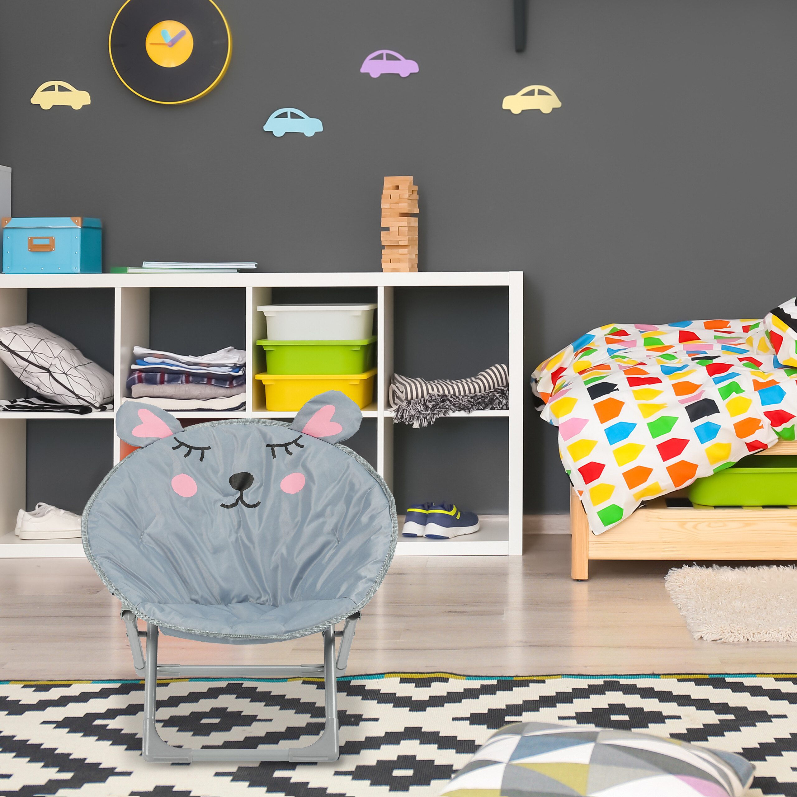 relaxdays Campingstuhl Faltbarer Moonchair für Kinder, günstig online kaufen