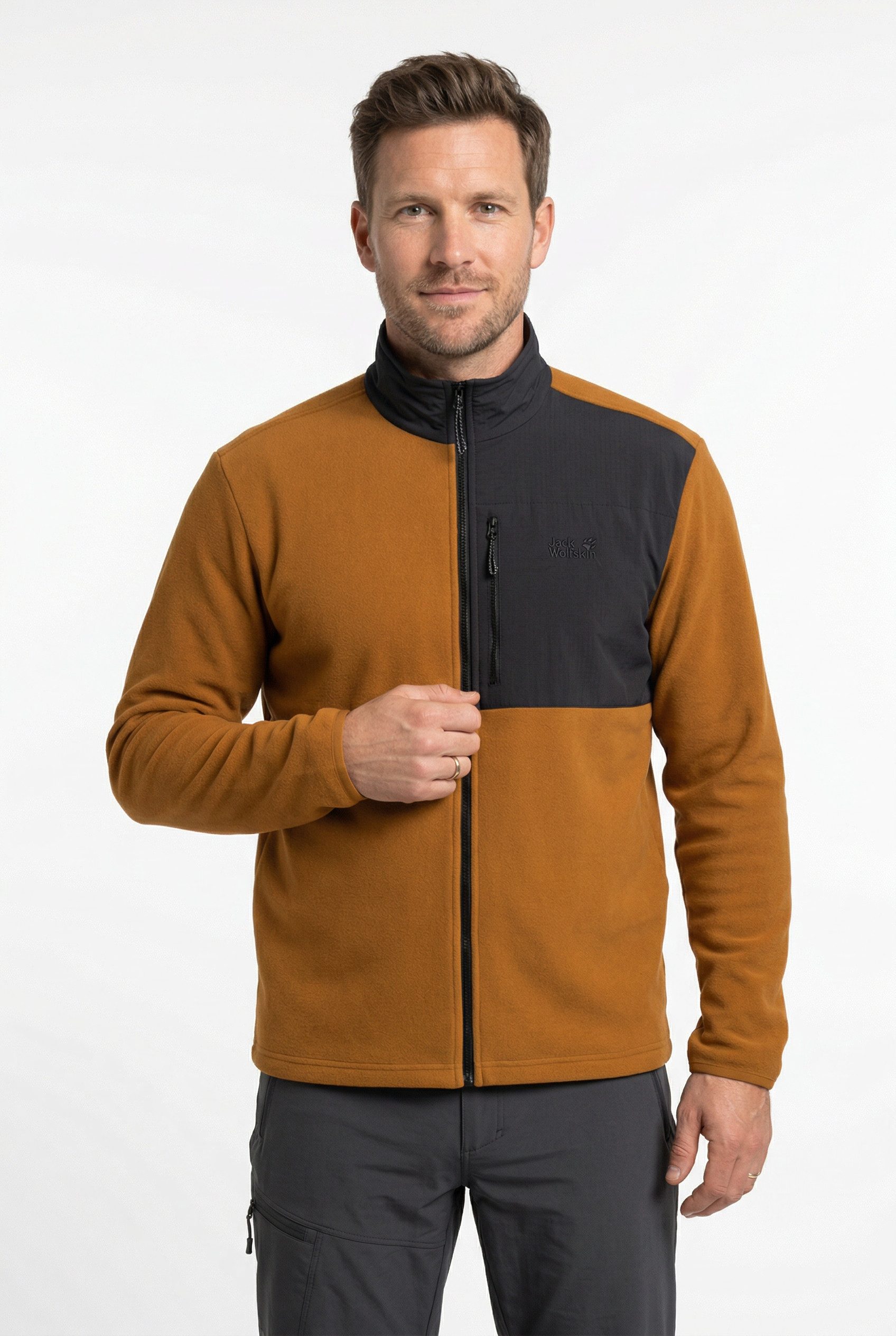 Jack Wolfskin Fleecejacke SUMETRO FZ M mit atmungsaktivem Material, gerader Abschluss, normale Länge