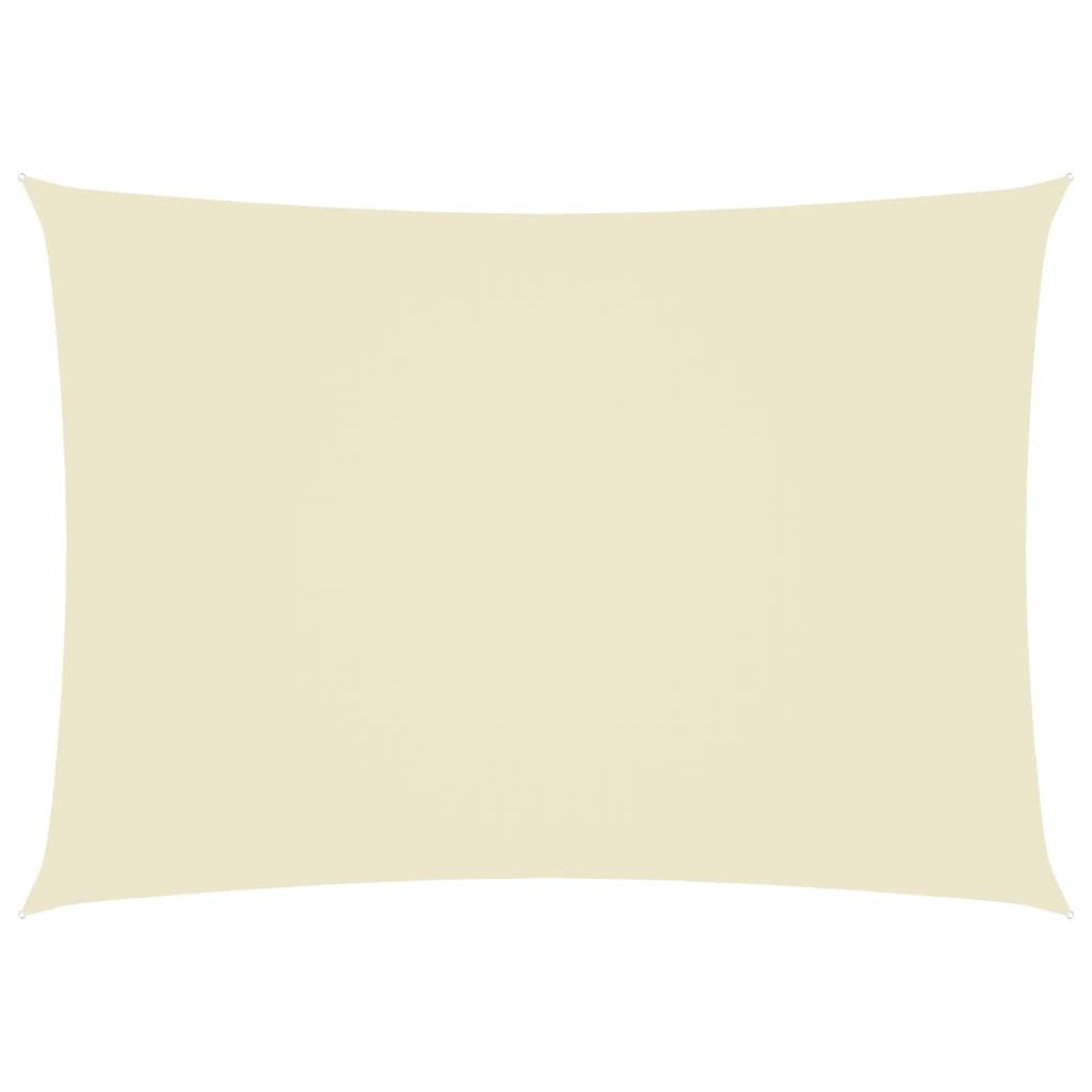 vidaXL Sonnensegel 25 x 5 m Sonnensegel Oxford-Gewebe Rechteckig 2,5x5 m Creme Beschattun