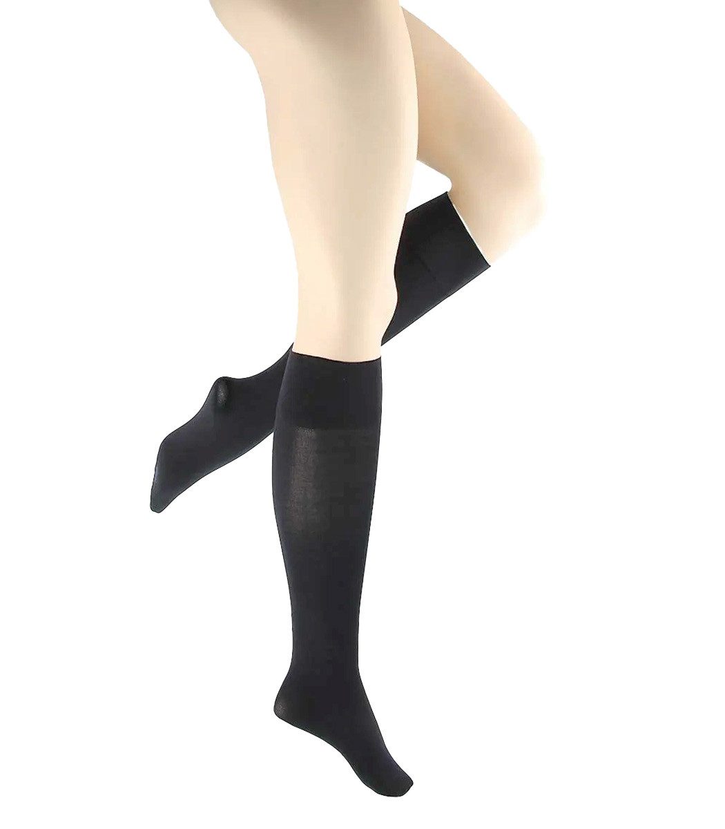 Wilox Kniestrümpfe SOFT OPAQUE (Packung, 1-Paar, 1 Paar) Blickdicht, matt