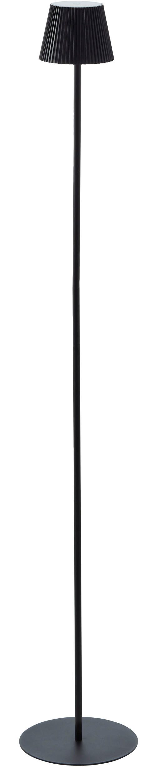 my home LED Außen-Stehlampe Härhult, mehrere Helligkeitsstufen, LED fest integriert, Warmweiß, LED Akku-Leuchte, 125 cm, 340 lm, 3000 K, Touchdimmer, schwarz matt