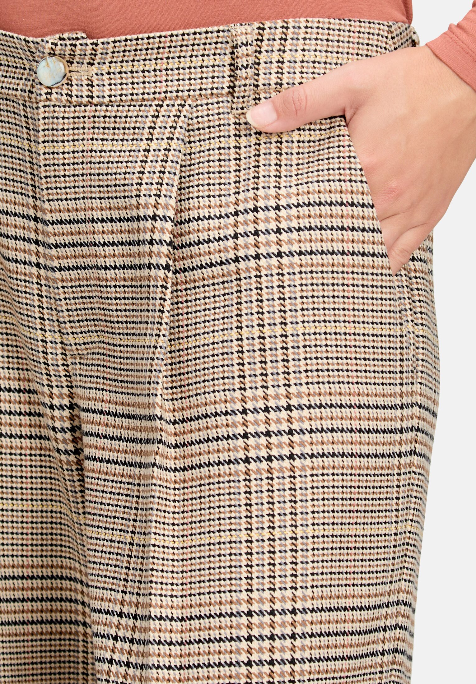 Cartoon Bundfaltenhose Damen mit Bundfalten