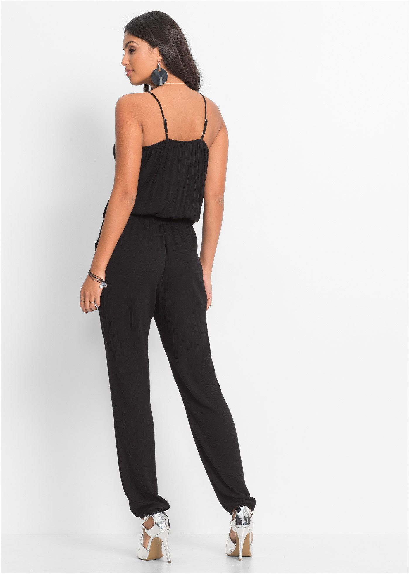 bonprix Jumpsuit aus strukturierter Viskose, seitliche Eingrifftaschen