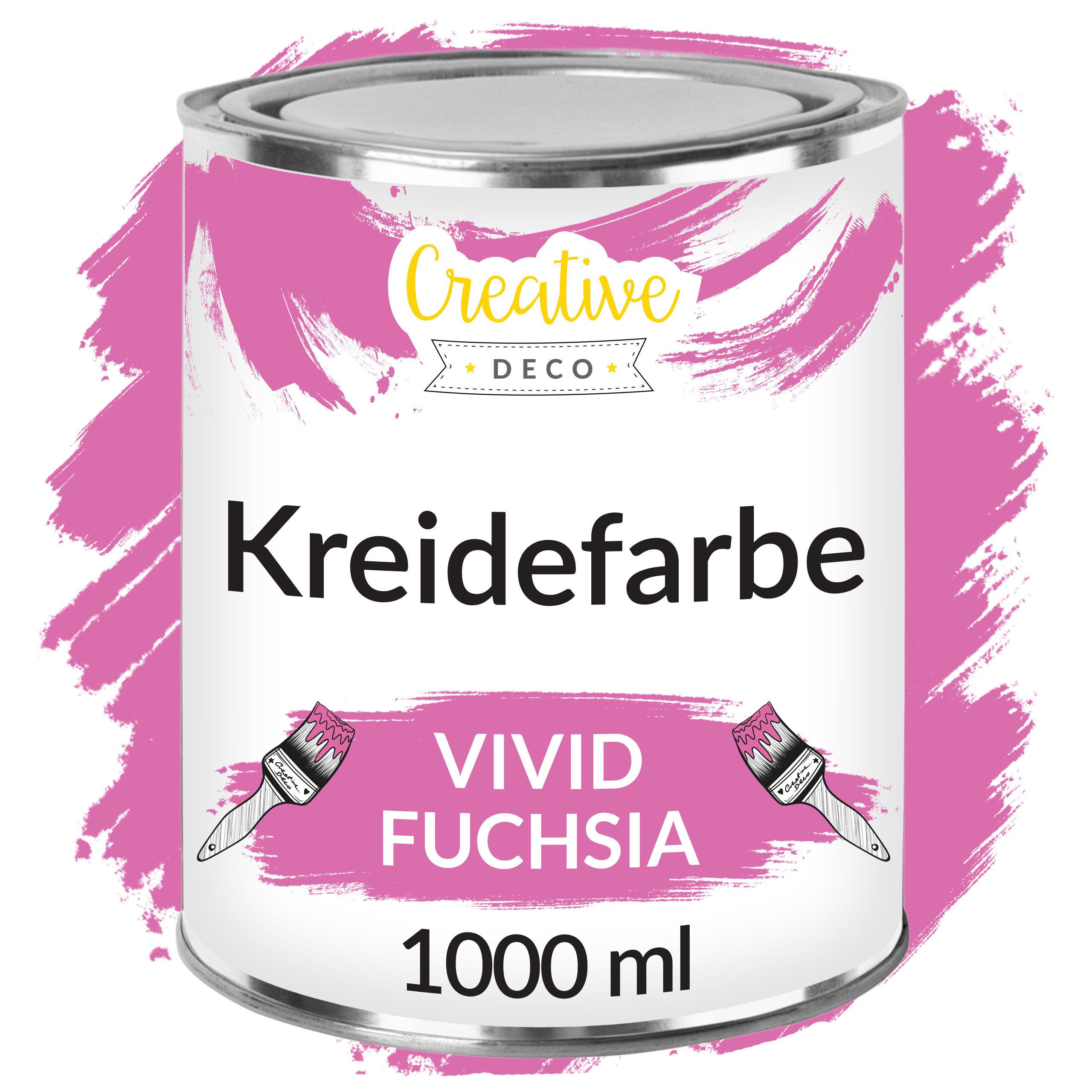 Creative Deco Kreidefarbe Kreidefarbe für Möbel Möbelfarbe Landhaus Vintage Matt Abwaschbar, auf Wasserbasis, Wisch-Effekt Gradient-Effekt möglich