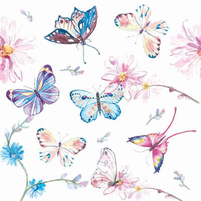 Paper+Design Papierserviette »Colorful Butterflies«, (20 St), 33 cm x 33 cm