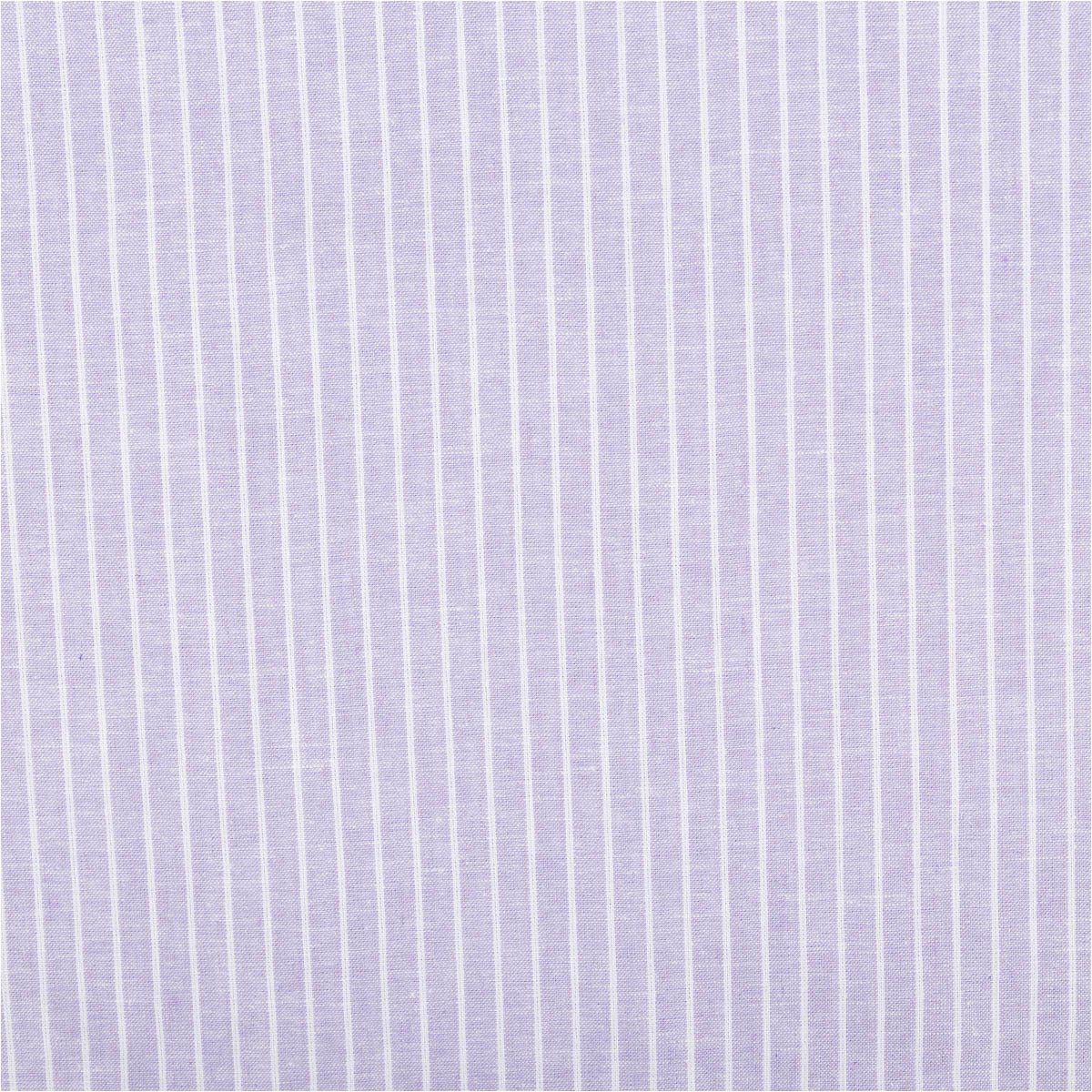 SCHÖNER LEBEN. Stoff Leinen-Baumwollstoff Meterware Chambray Streifen meliert flieder 138cm, atmungsaktiv