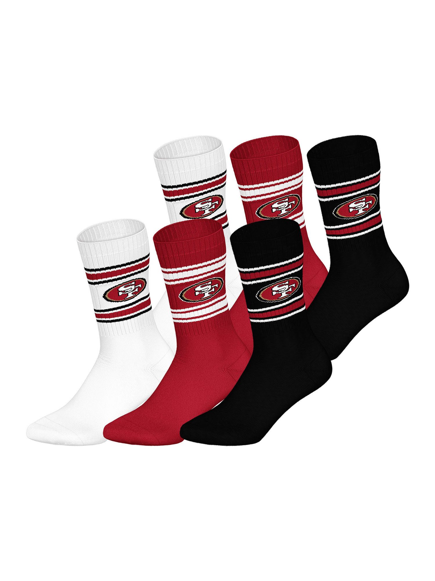 HUDDLE Freizeitsocken San Francisco 49Ers Crew (6-Paar) Casual Socken, Allt günstig online kaufen