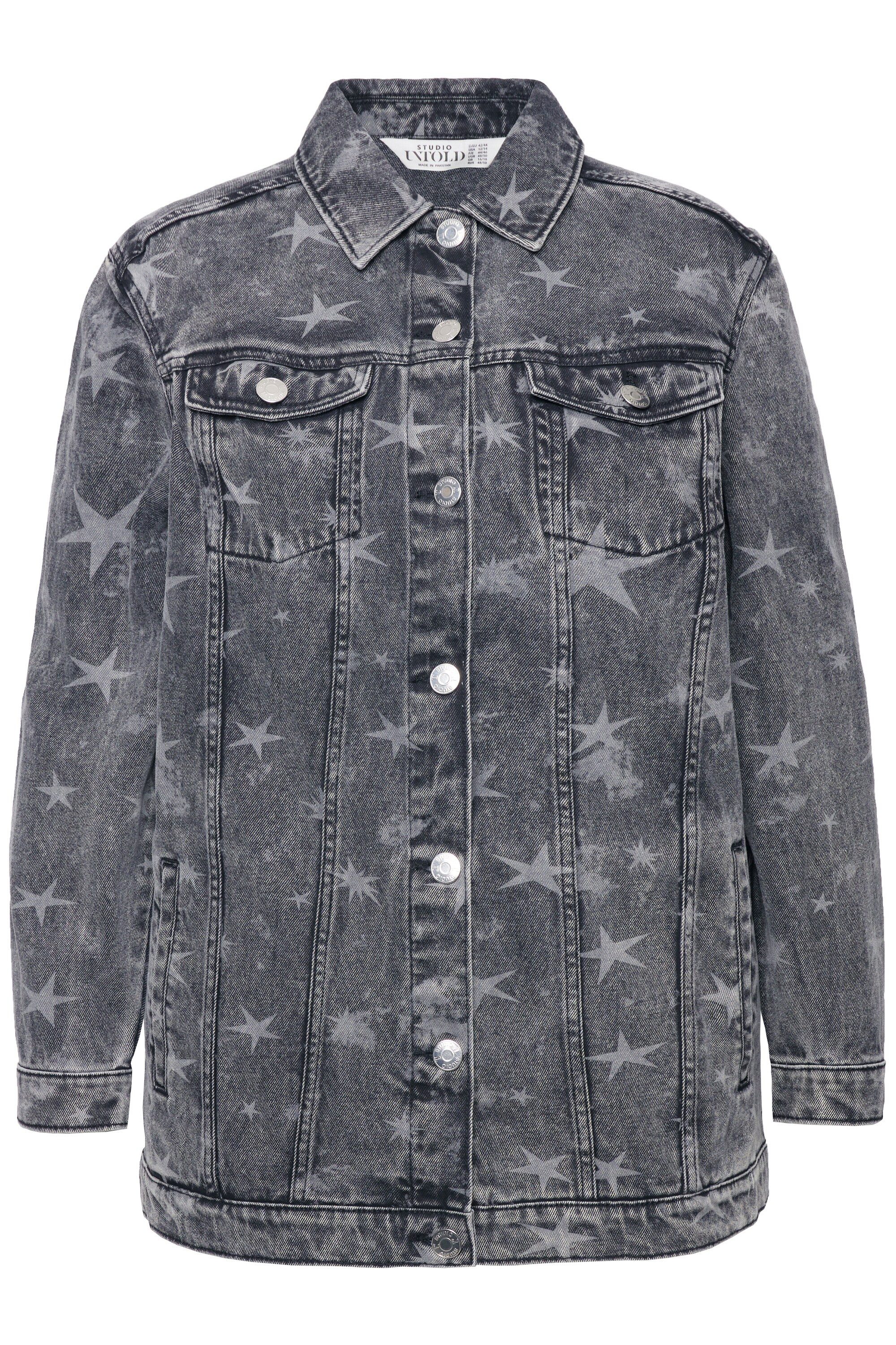 Studio Untold Jeansjacke Jeansjacke oversized Sternen-Print günstig online kaufen