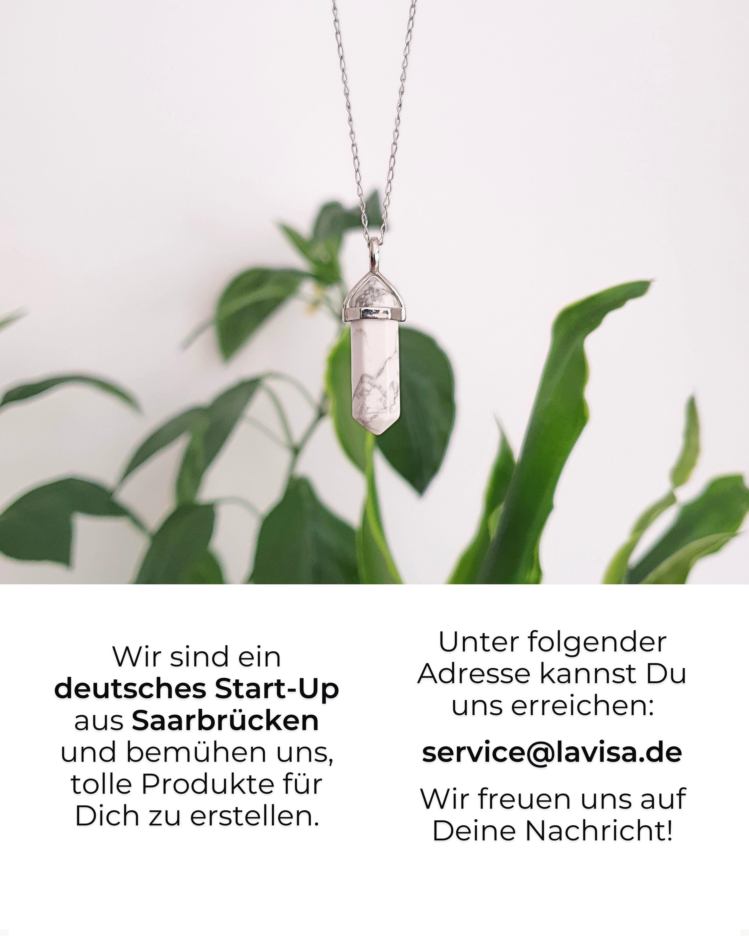 LAVISA Kette mit Anhänger LAVISA Obelisk Edelstein Halskette silber, echte Kristalle, Naturstein, Edelstein Halskette Schmuck Kristall Naturstein Edelsteinkette