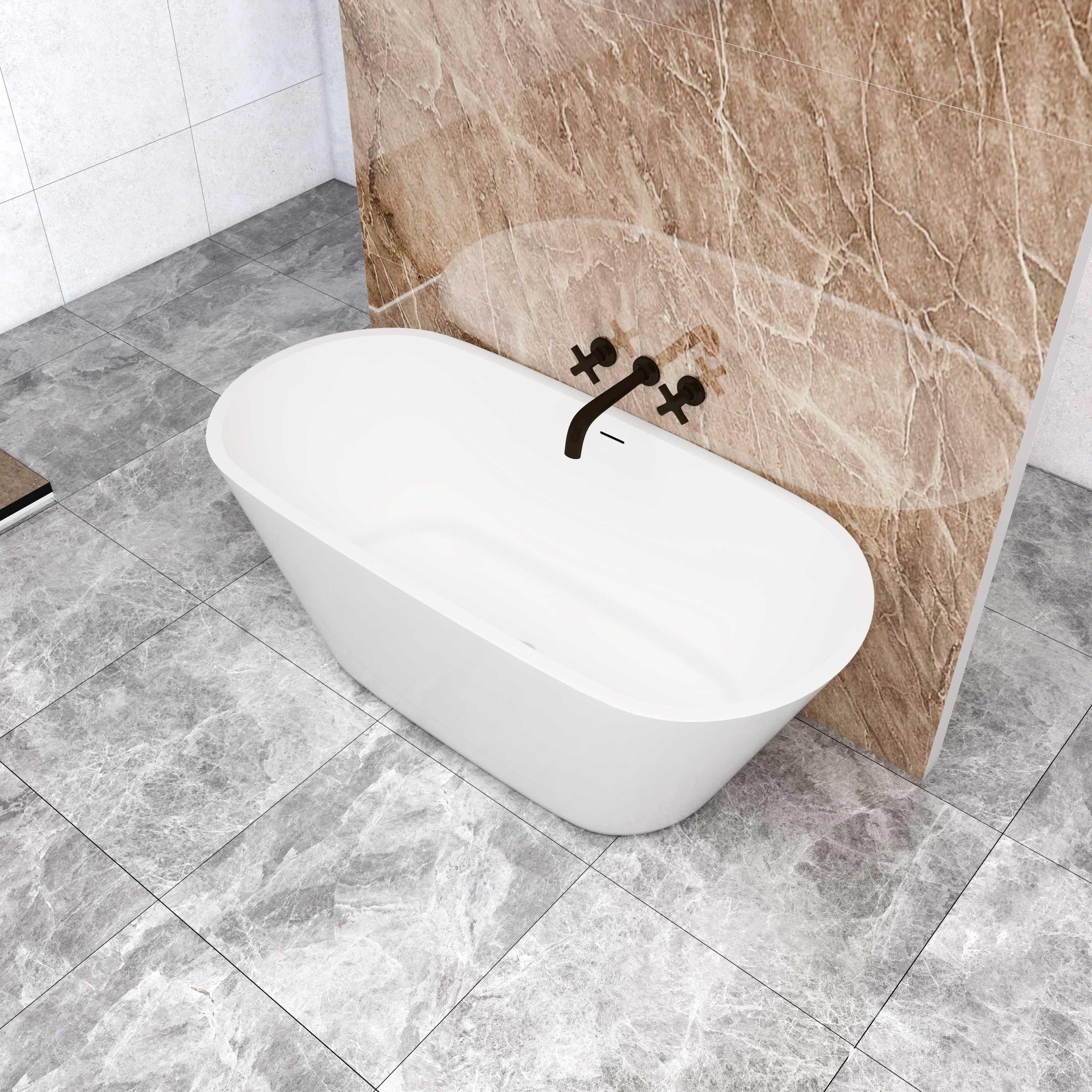 duschspa Badewanne Oval Freistehende Badewanne, weiß, Acrylbadewanne 150x80 günstig online kaufen