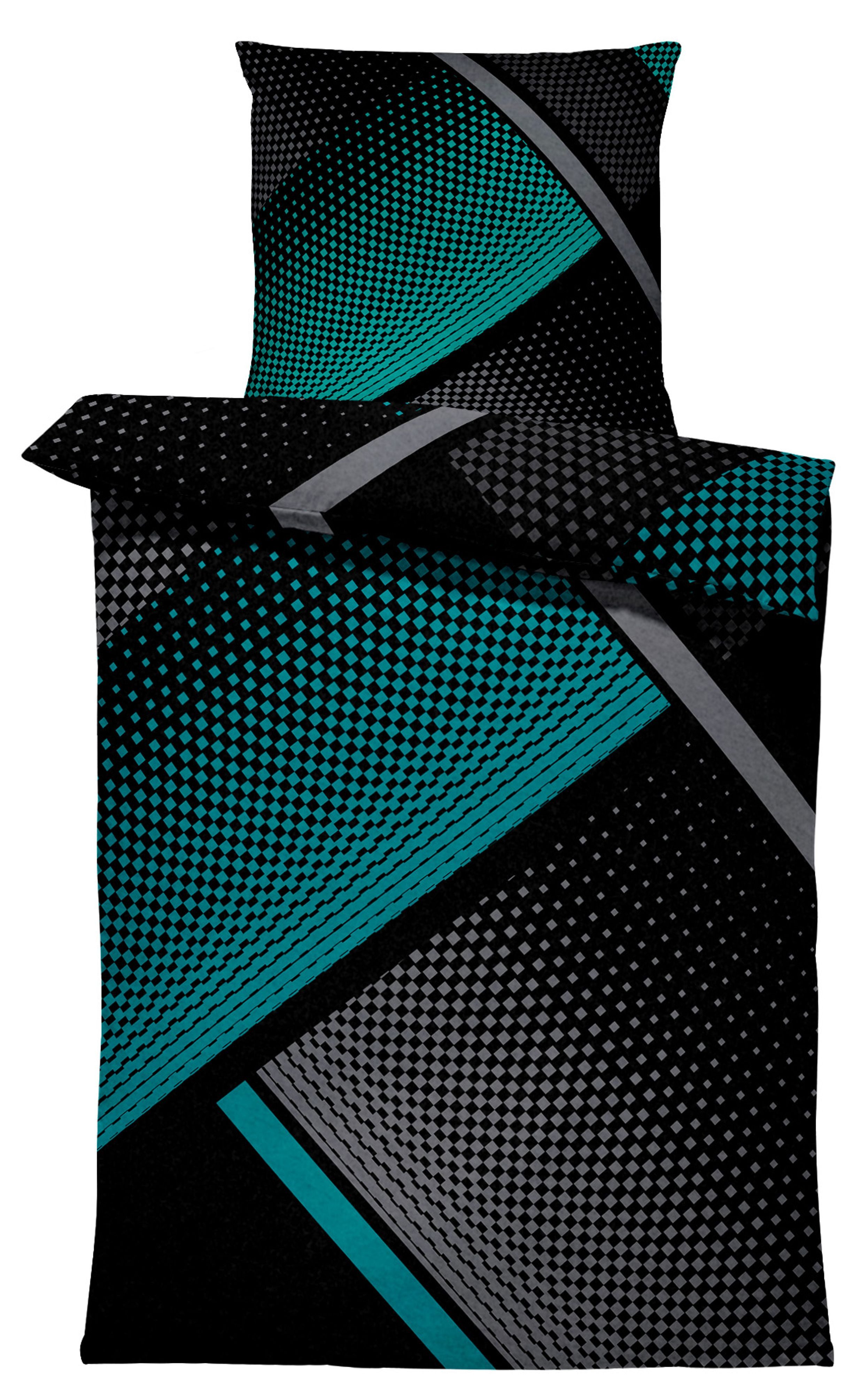 One Home Bettwäsche Piccadilly, Fleece, 2 teilig, grafisch und geometrisch, günstig online kaufen