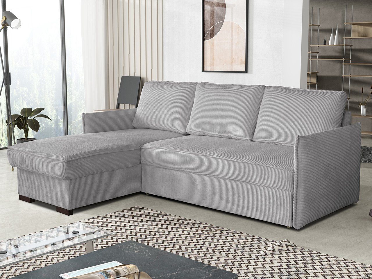 MIRJAN24 Ecksofa Megan Cord, mit Bettkasten günstig online kaufen