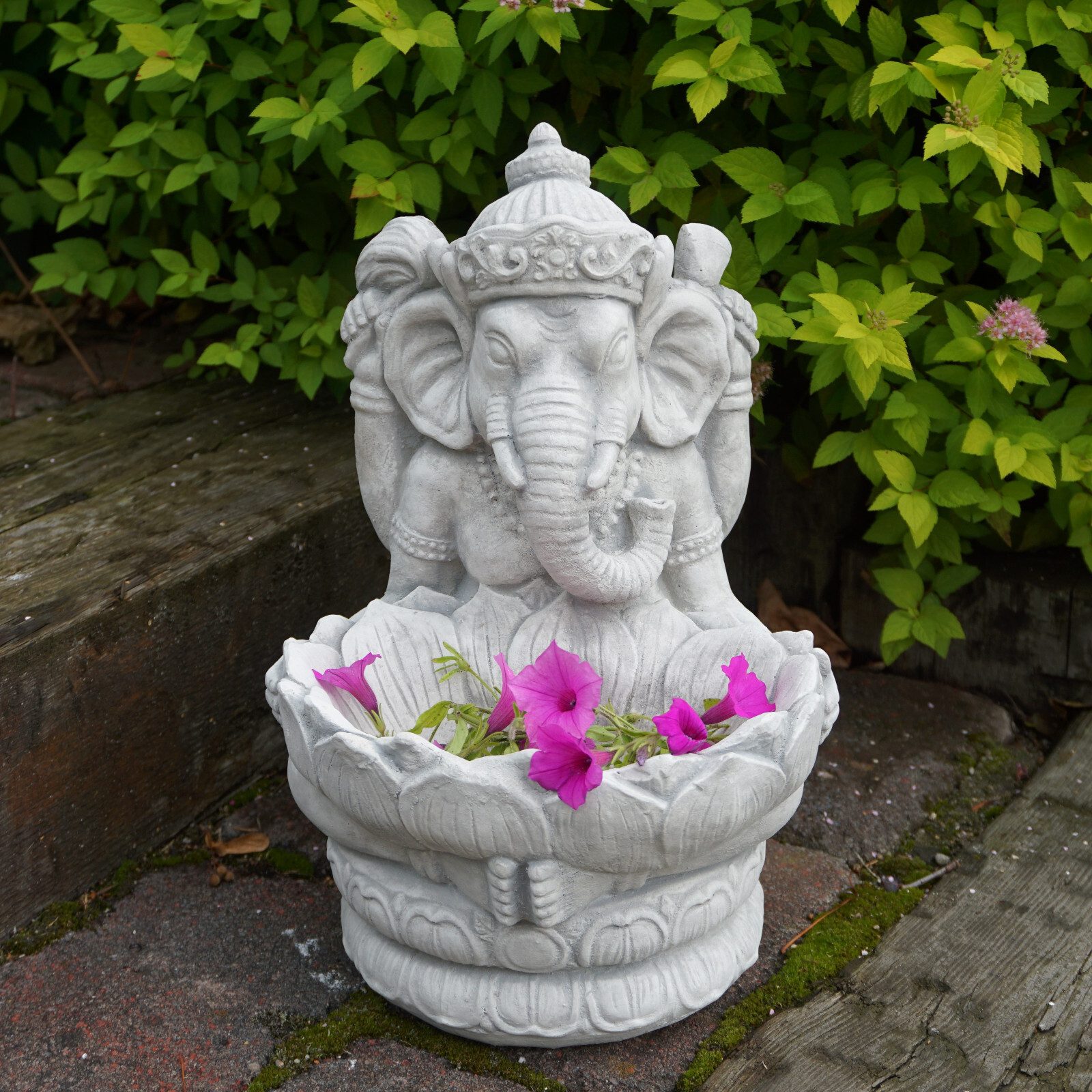 gartendekoparadies.de Gartenfigur Figur des göttlichen Ganesha mit Schale, günstig online kaufen