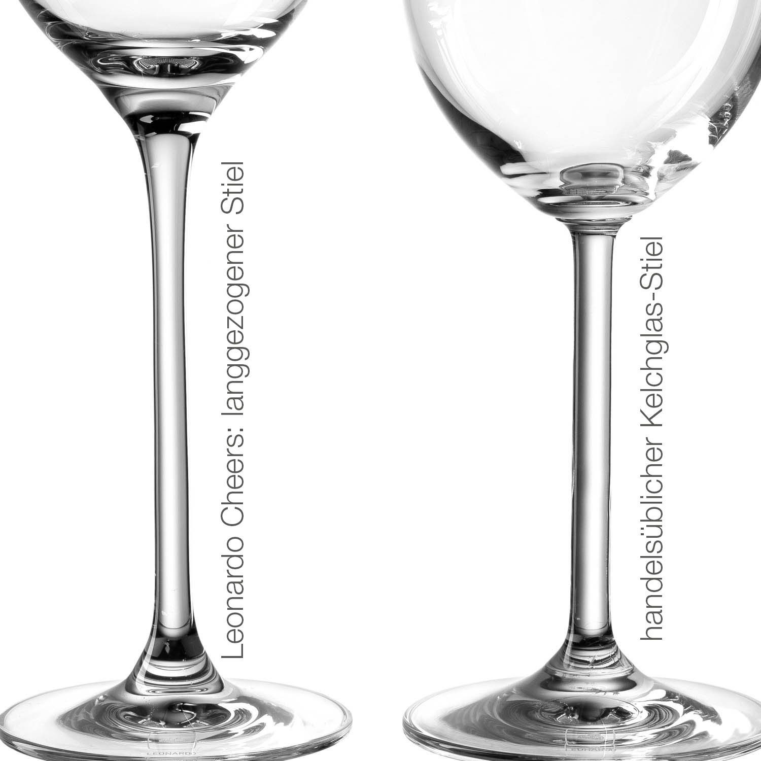 LEONARDO Weißweinglas CHEERS, 6-tlg., Kristallglas, 400 ml, 6-teilig