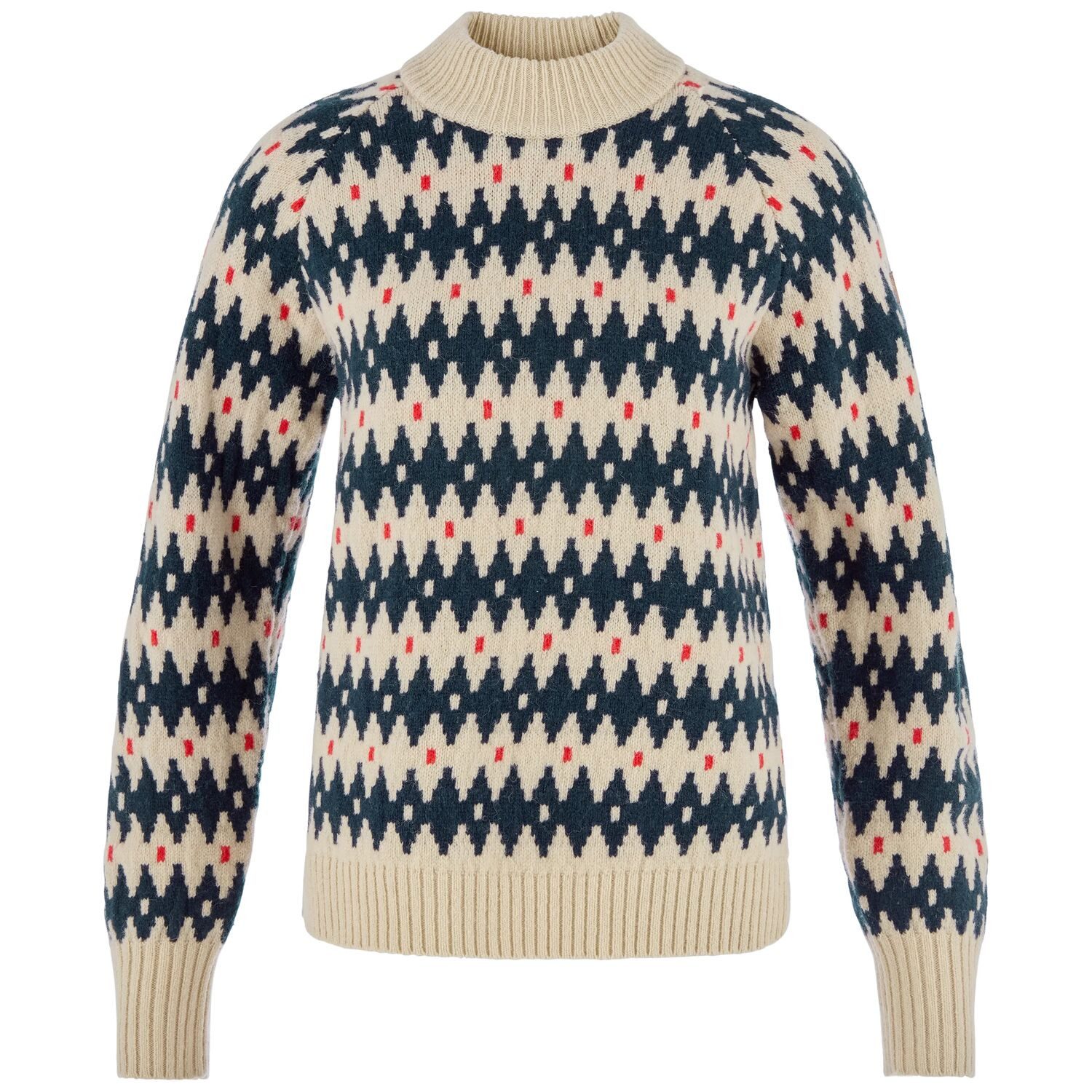 Fjällräven Wollpullover Fjällräven Damen Övik Jacquard Knit Pullover
