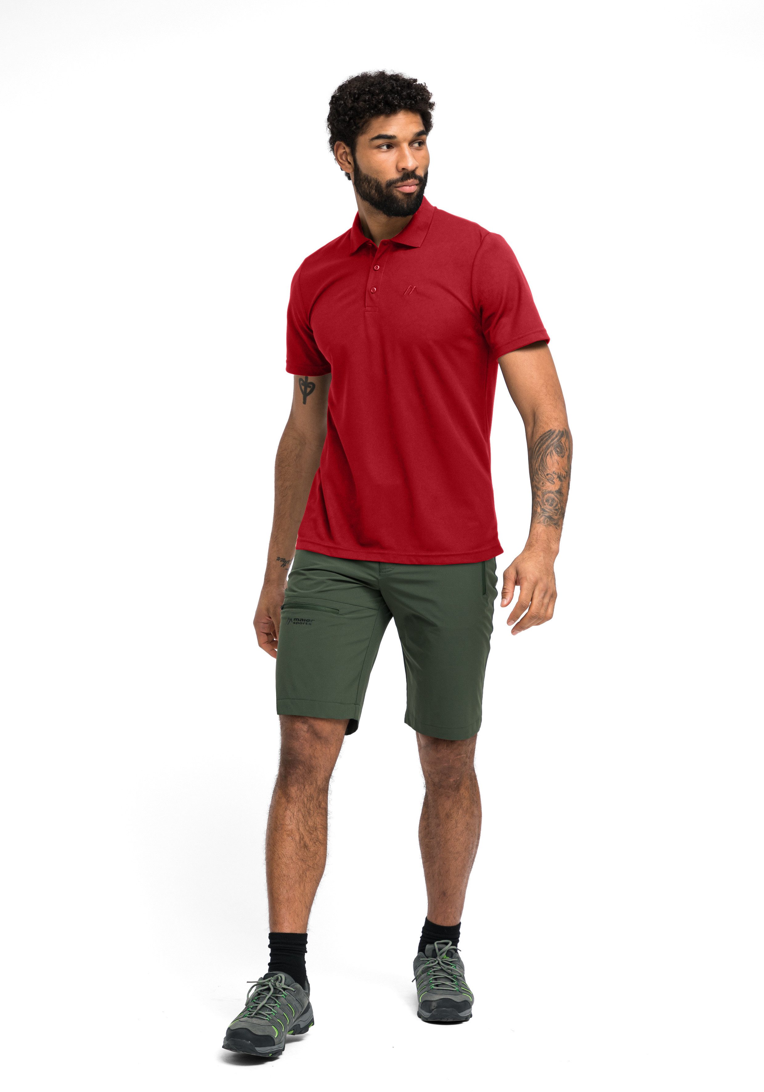Maier Sports Poloshirt Ulrich Herren Polo kurzarm, leichtes Shirt, Funktionsshirt mit Kragen Reg Fit