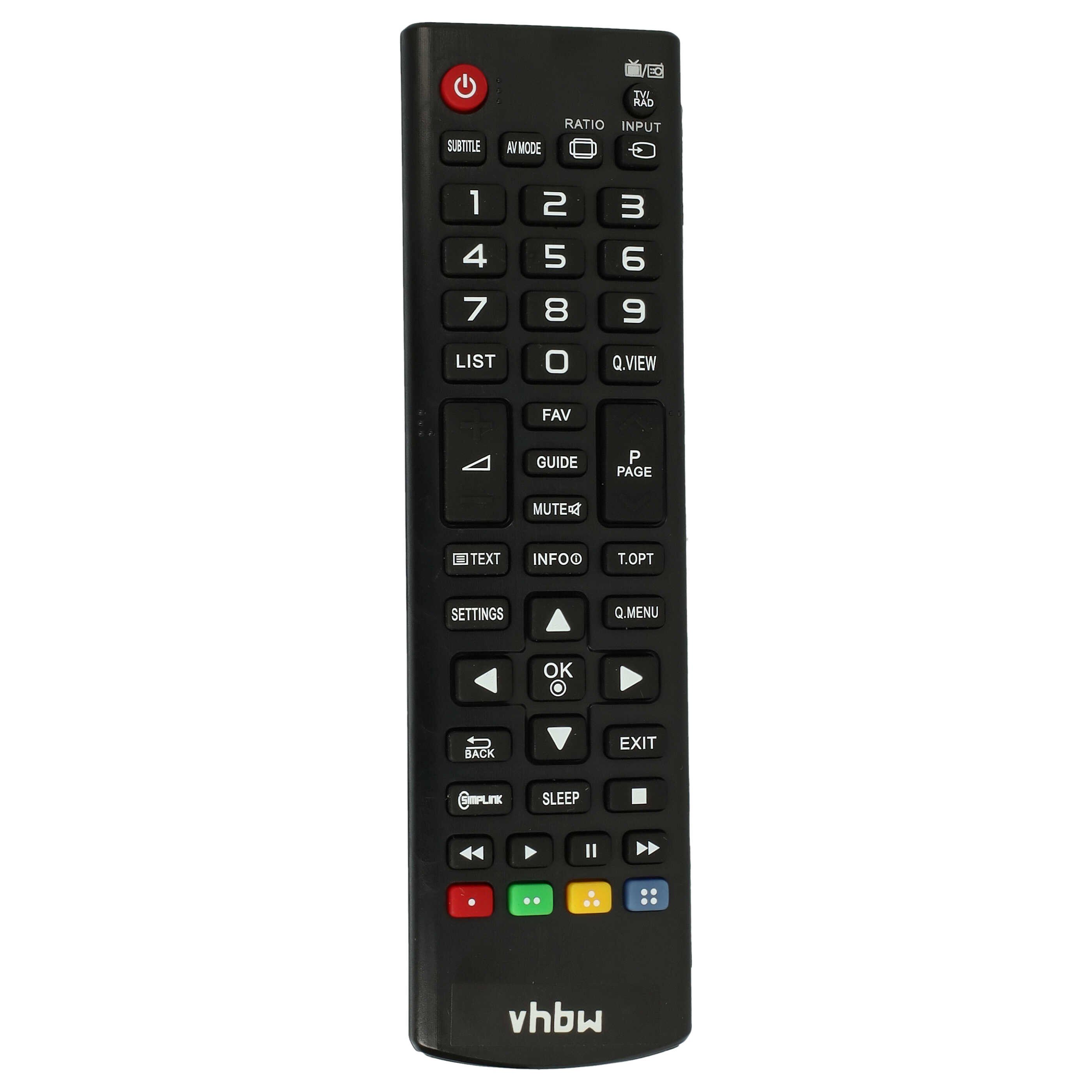 vhbw passend für LG 55LA691V, 55LA690V, 55LA860V, 55LA960V, 55LA868V TV, Fernbedienung