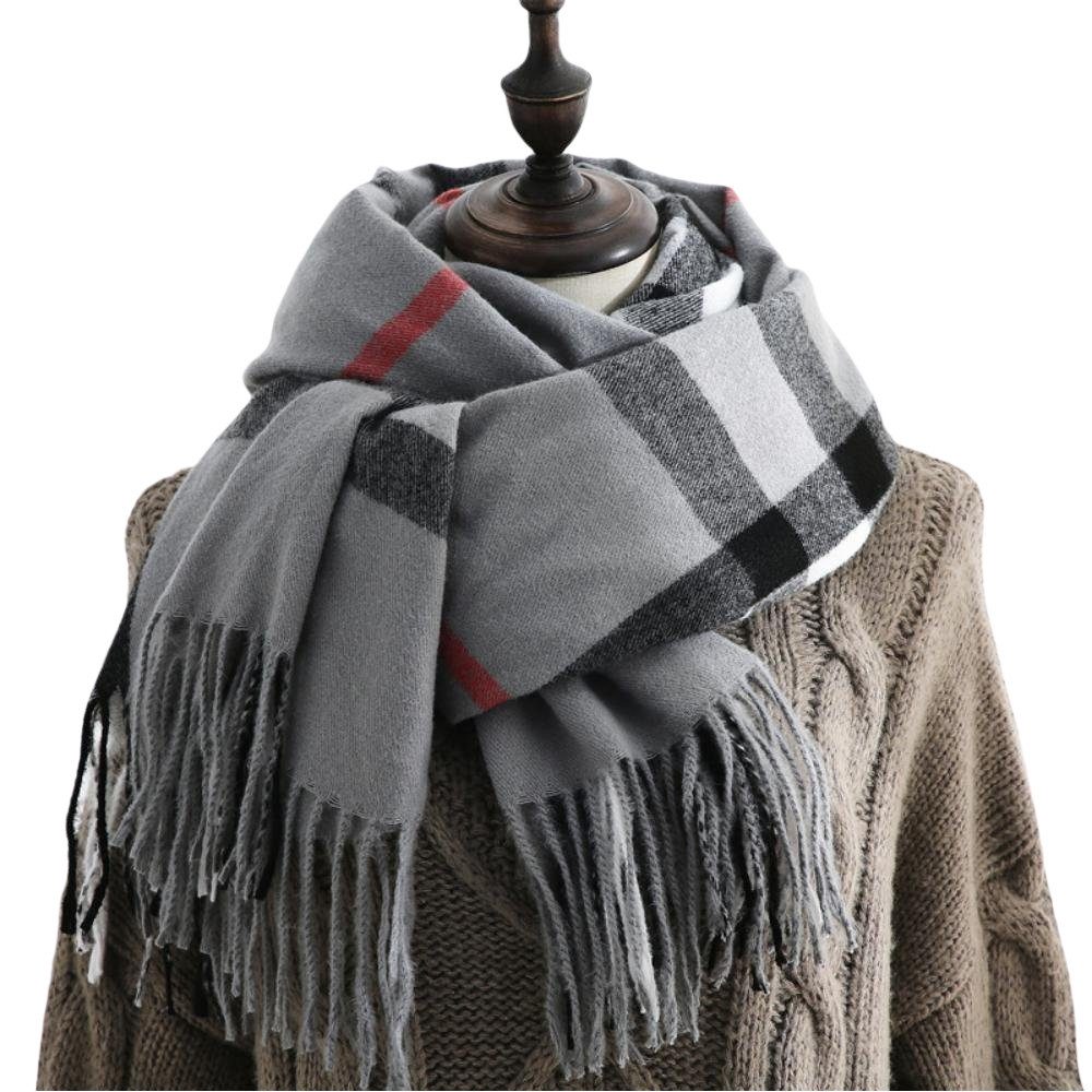 Blusmart Schal Karierter Schal für Damen, (Warmer Schal aus Kaschmirimitat, günstig online kaufen