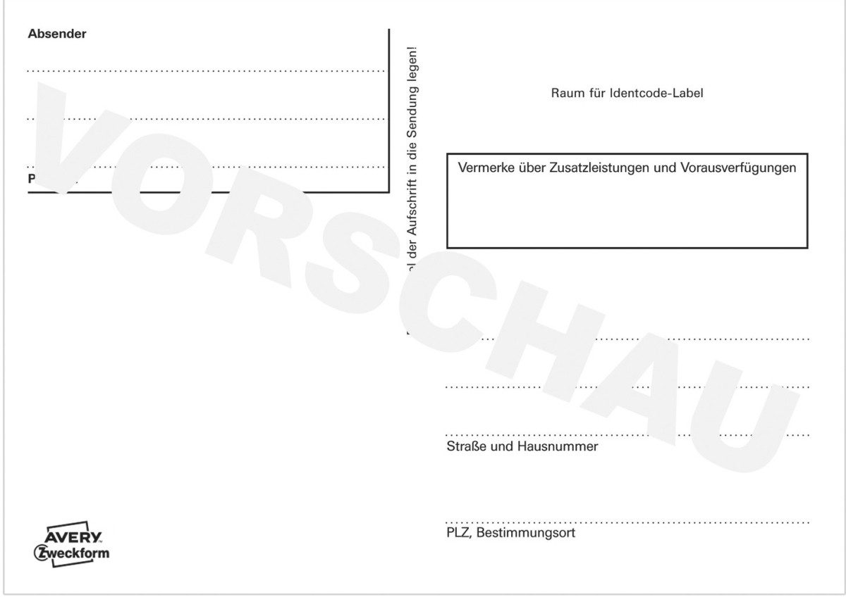 Formularblock Adreßaufkleberheft A6 selbstklebend 10 Blatt