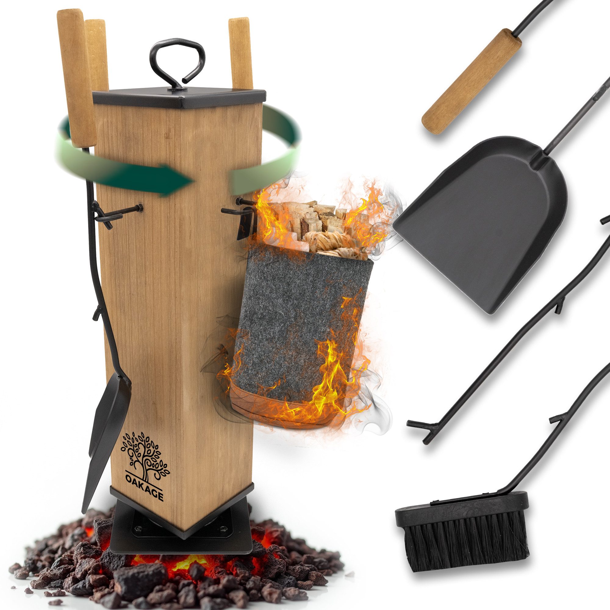OAKAGE Kamingarnitur Kaminbesteck – Stilvolles Design günstig online kaufen