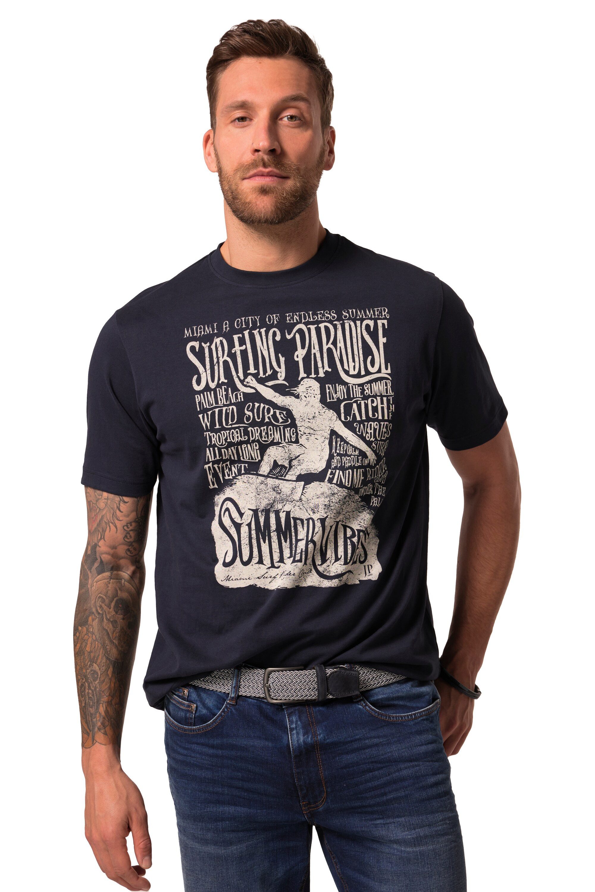 JP1880 T-Shirt T-Shirts 2er-Pack Halbarm Brustprint günstig online kaufen