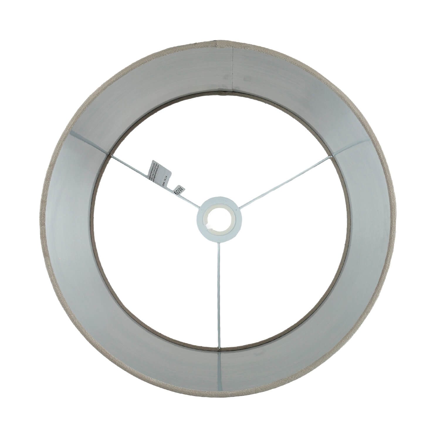 Licht-Erlebnisse Lampenschirm GIRONA, in Taupe Silber gebürstet Ø 38 cm Stoff Modern Flur – Bild 4 von 5