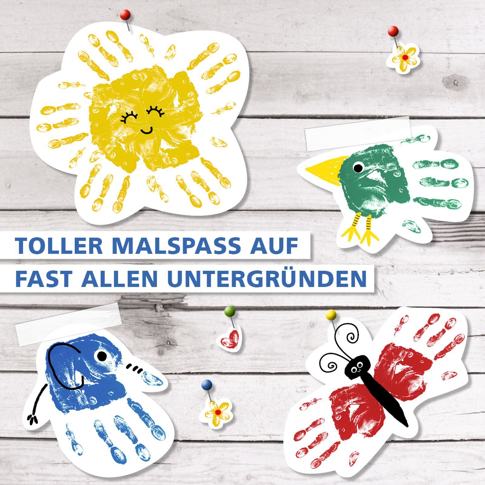 Viva Decor Fingerfarbe KIDS, 4er Set