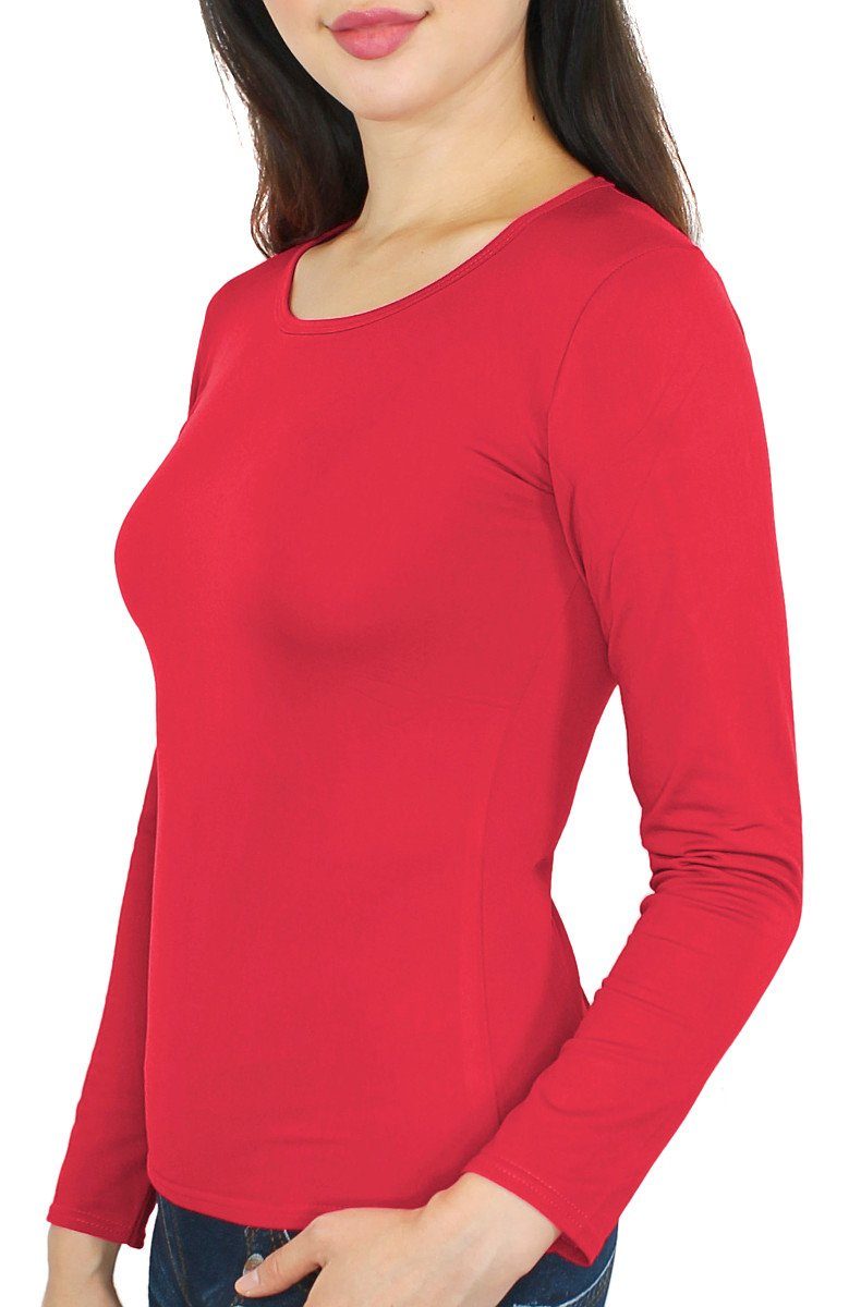 dy_mode Thermohemd Damen Thermo Langarmshirt Frauen Thermo Shirt Innenfutte günstig online kaufen