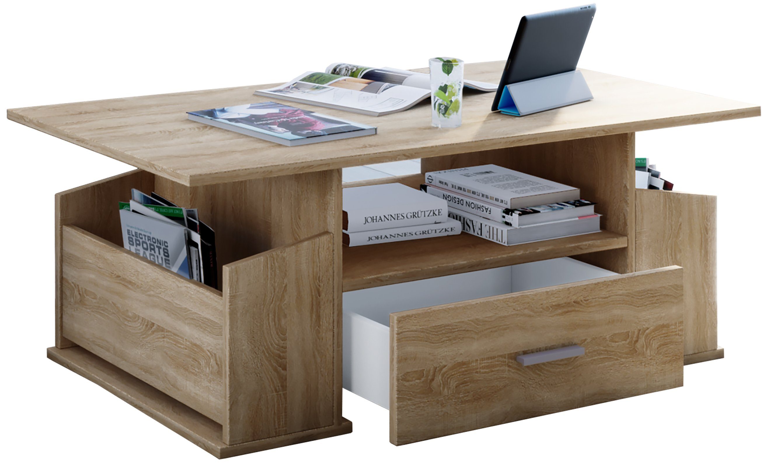 VCM Couchtisch Holz Sofatisch Couchtisch Schublade günstig online kaufen
