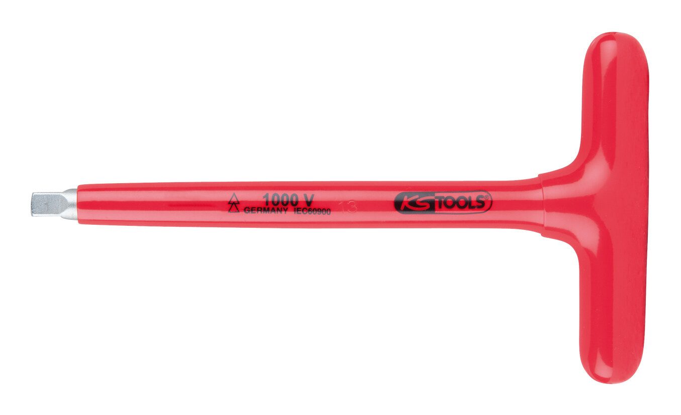 KS Tools Steckschlüssel, 3/8" T-Griff-Aufsteckschlüssel mit Schutzisolierung