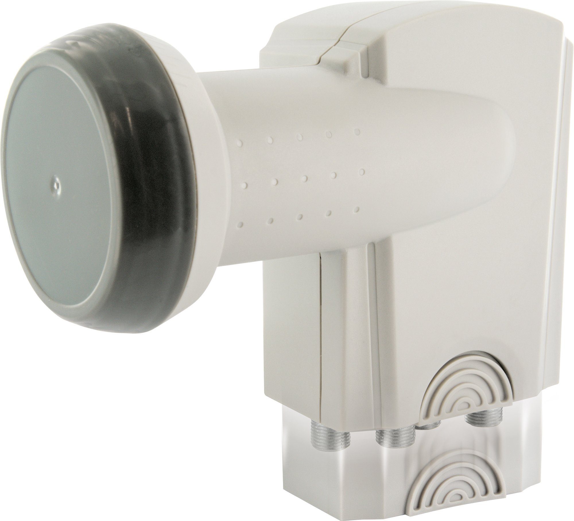 Schwaiger SPS6544H 531 Universal-Quad-LNB (für 4 Teilnehmer, herausziehbare Wetterschutzabdeckung, hellgrau)