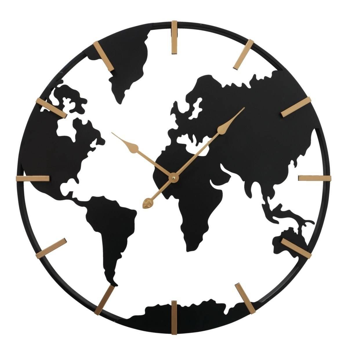 BOLTZE GRUPPE GmbH Wanduhr Wanduhr UNION, Metall, mit goldenen Uhrzeigern